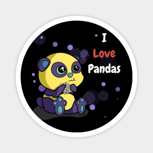 I Love Pandas | Python Dusk White Magnet